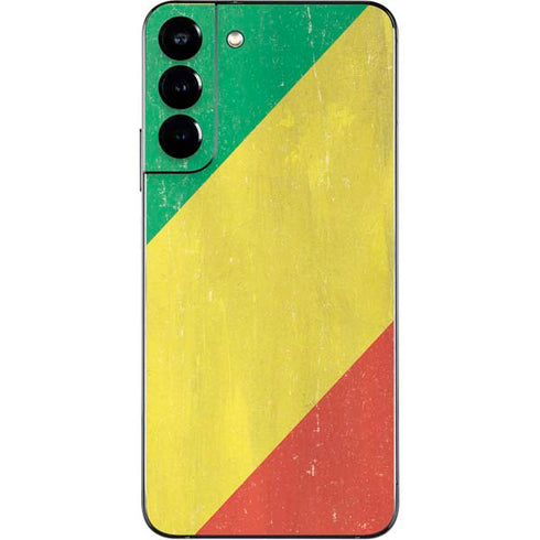 Republic of the Congo Flag Distressed Galaxy S22 Plus Skin