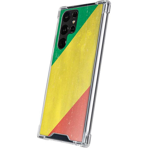 Republic of the Congo Flag Distressed Galaxy S22 Ultra Clear Case