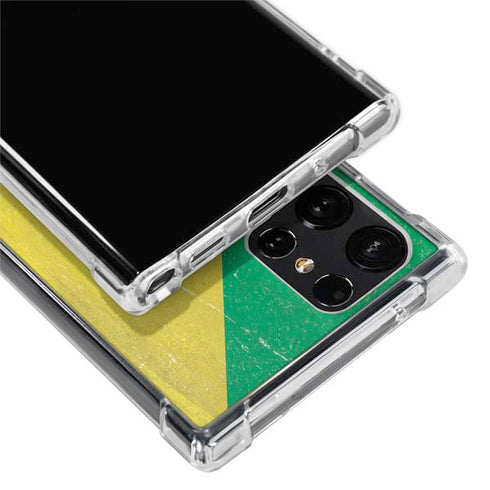 Republic of the Congo Flag Distressed Galaxy S22 Ultra Clear Case