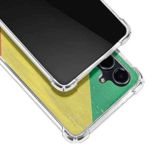 Republic of the Congo Flag Distressed Galaxy S23 FE Clear Case