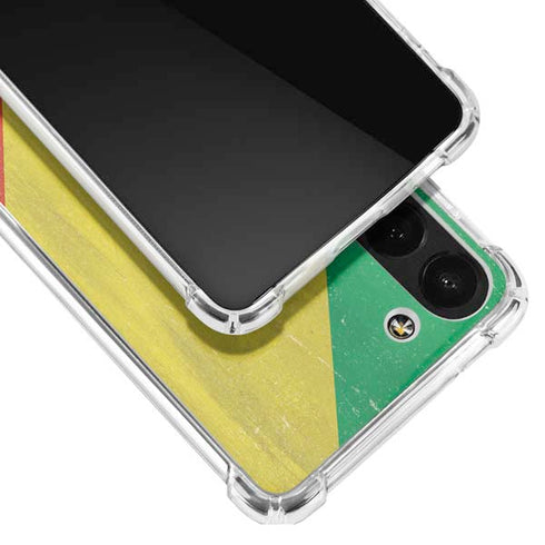 Republic of the Congo Flag Distressed Galaxy S23 Plus Clear Case