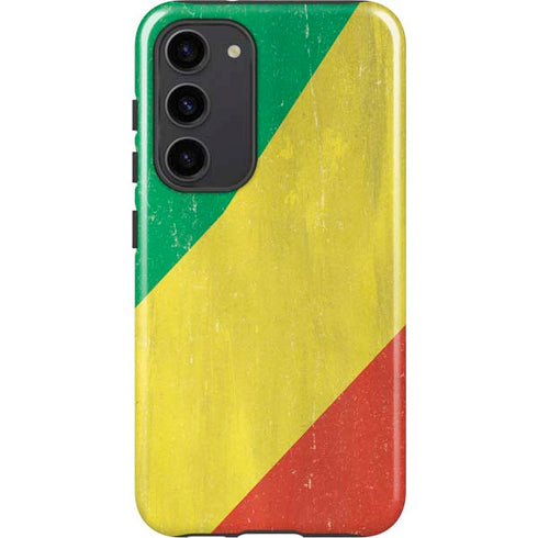 Republic of the Congo Flag Distressed Galaxy S23 Plus Pro Case