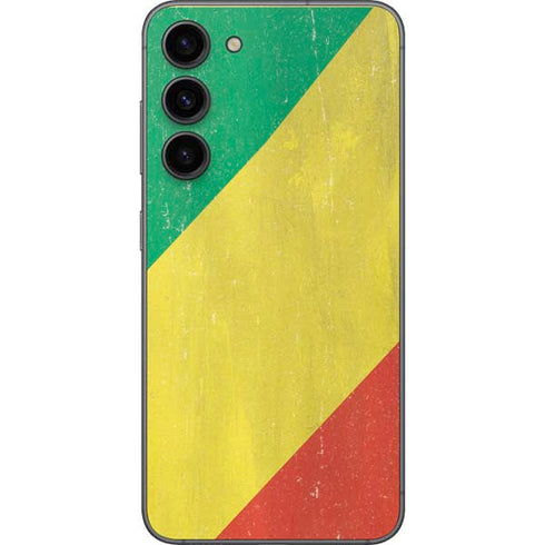 Republic of the Congo Flag Distressed Galaxy S23 Plus Skin