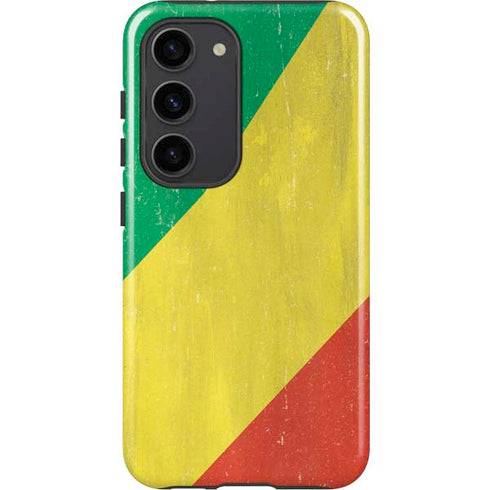Republic of the Congo Flag Distressed Galaxy S23 Pro Case