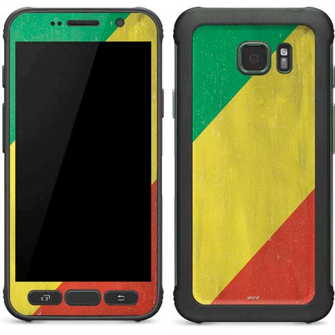 Republic of the Congo Flag Distressed Galaxy S7 Active Skin