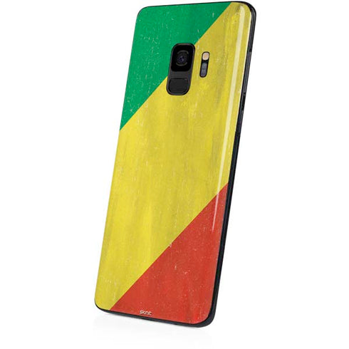 Republic of the Congo Flag Distressed Galaxy S9 Skin