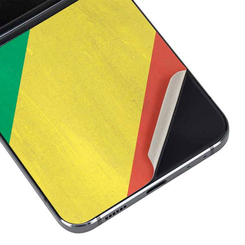 Republic of the Congo Flag Distressed Galaxy Z Flip5 5G Skin
