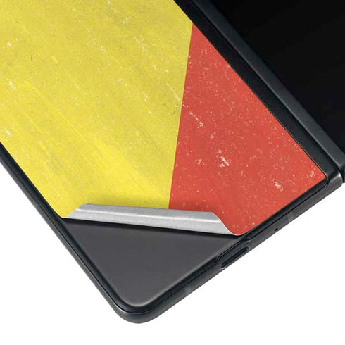 Republic of the Congo Flag Distressed Galaxy Z Fold3 5G Skin