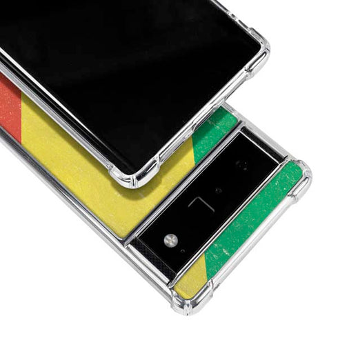 Republic of the Congo Flag Distressed Google Pixel 6 Clear Case