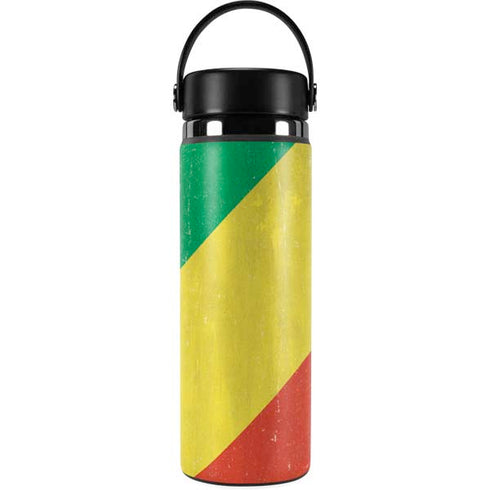 Republic of the Congo Flag Distressed Hydro Flask 20oz Wide Mouth Skin