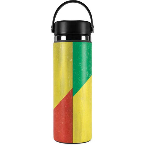 Republic of the Congo Flag Distressed Hydro Flask 20oz Wide Mouth Skin
