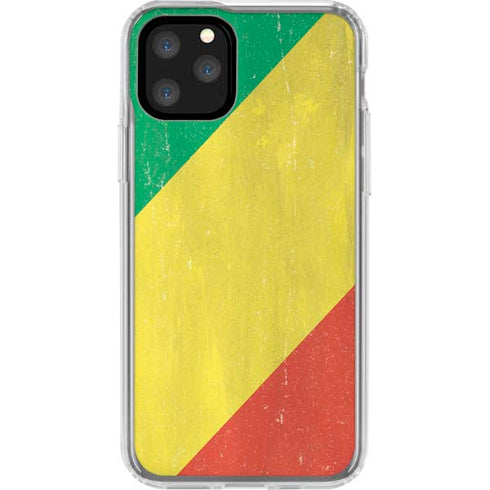 Republic of the Congo Flag Distressed iPhone 11 Pro Clear Case