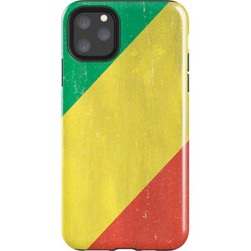Republic of the Congo Flag Distressed iPhone 11 Pro Max Impact Case