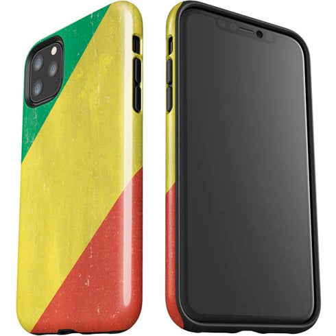 Republic of the Congo Flag Distressed iPhone 11 Pro Max Impact Case