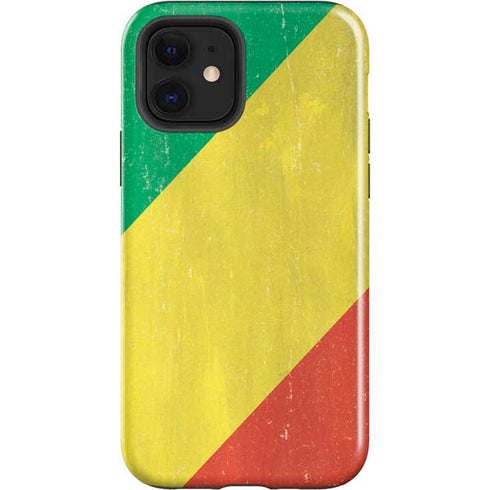 Republic of the Congo Flag Distressed iPhone 12 Impact Case