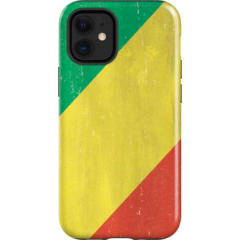 Republic of the Congo Flag Distressed iPhone 12 Mini Impact Case