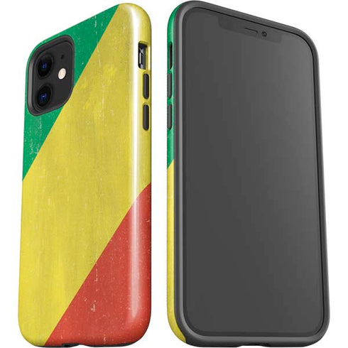Republic of the Congo Flag Distressed iPhone 12 Mini Impact Case