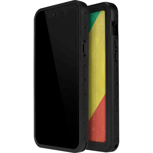 Republic of the Congo Flag Distressed iPhone 12 Mini Waterproof Case