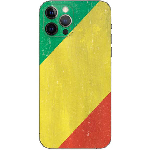 Republic of the Congo Flag Distressed iPhone 12 Pro Skin