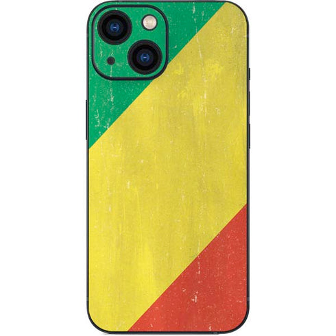 Republic of the Congo Flag Distressed iPhone 13 Mini Skin
