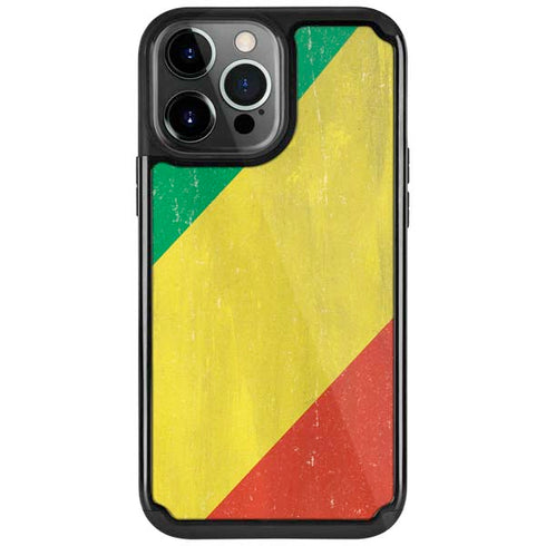 Republic of the Congo Flag Distressed iPhone 13 Pro Cargo Case