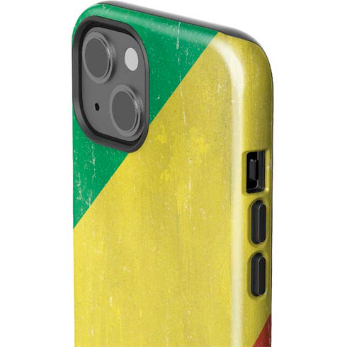 Republic of the Congo Flag Distressed iPhone 15 Plus Impact Case