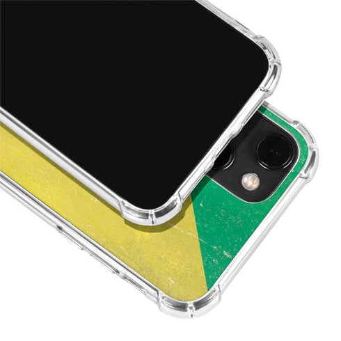 Republic of the Congo Flag Distressed iPhone 14 Plus Clear Case