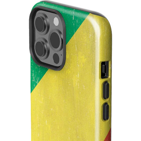 Republic of the Congo Flag Distressed iPhone 14 Pro Max Impact Case
