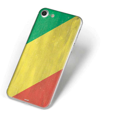 Republic of the Congo Flag Distressed iPhone 7 Skin