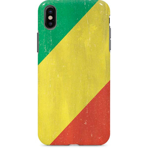 Republic of the Congo Flag Distressed iPhone 8 Pro Case