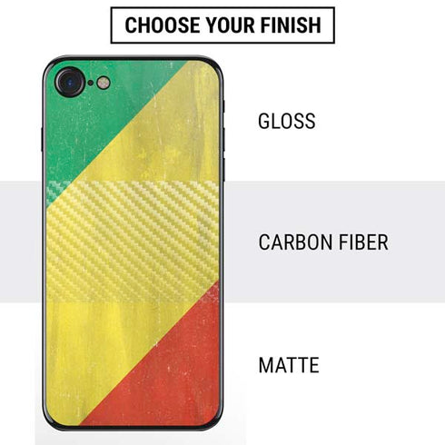 Republic of the Congo Flag Distressed iPhone SE (2nd & 3rd Gen) Skin