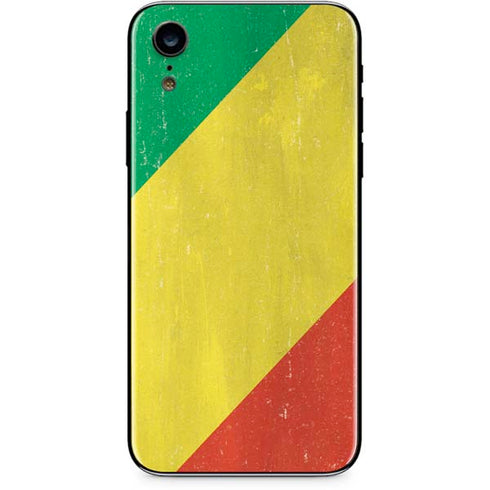 Republic of the Congo Flag Distressed iPhone XR Skin