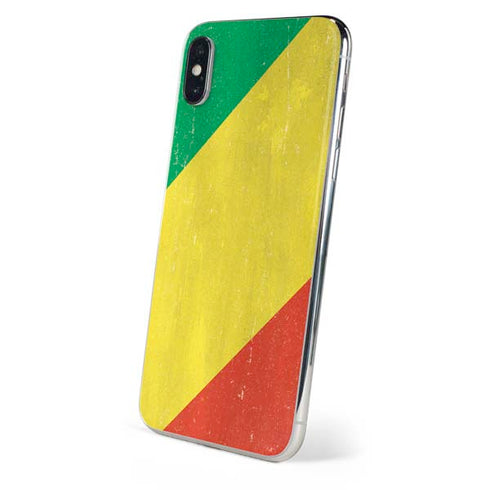 Republic of the Congo Flag Distressed iPhone XS Skin