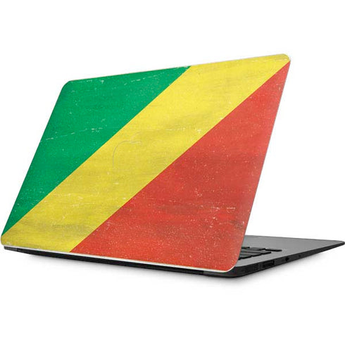 Republic of the Congo Flag Distressed Apple MacBook Skin