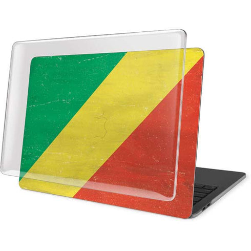 Republic of the Congo Flag Distressed MacBook Pro 15in (2016-19) Case plus Skin