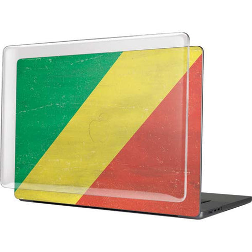 Republic of the Congo Flag Distressed MacBook Pro 16in (2021-25) Case plus Skin