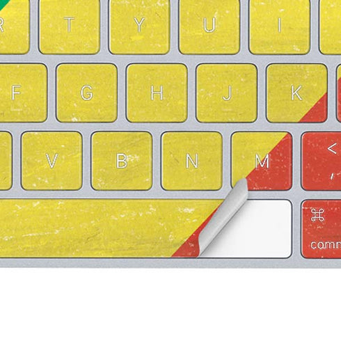 Republic of the Congo Flag Distressed Magic Keyboard Skin