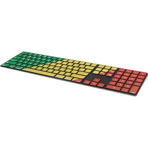 Republic of the Congo Flag Distressed Magic Keyboard with Numeric Keypad Skin