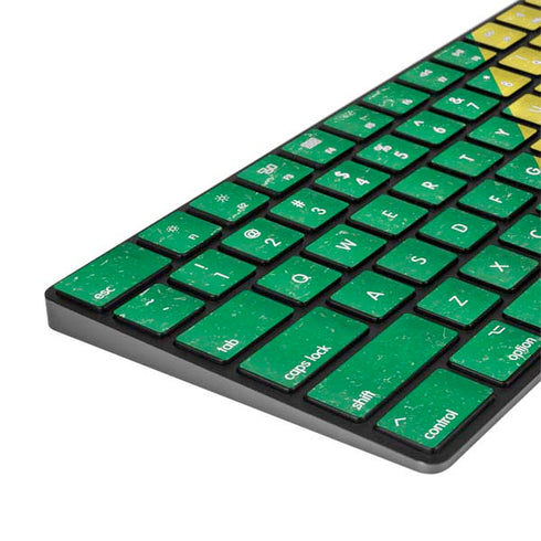 Republic of the Congo Flag Distressed Magic Keyboard with Numeric Keypad Skin