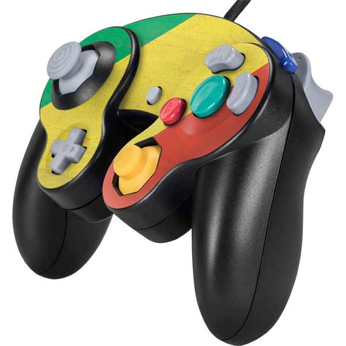 Republic of the Congo Flag Distressed Nintendo GameCube Controller Skin