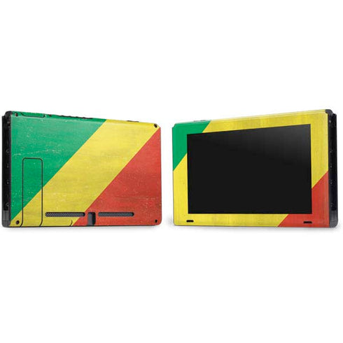 Republic of the Congo Flag Distressed Nintendo Switch Bundle Skin
