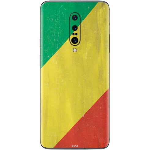 Republic of the Congo Flag Distressed OnePlus 7 Pro Skin