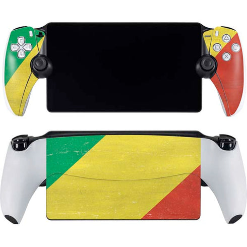 Republic of the Congo Flag Distressed PlayStation Portal Remote Player Skin
