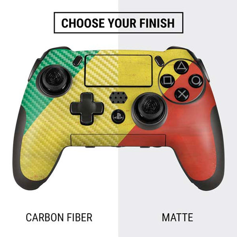 Republic of the Congo Flag Distressed PlayStation Scuf Vantage 2 Controller Skin