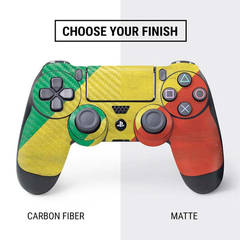 Republic of the Congo Flag Distressed PS4 Controller Skin