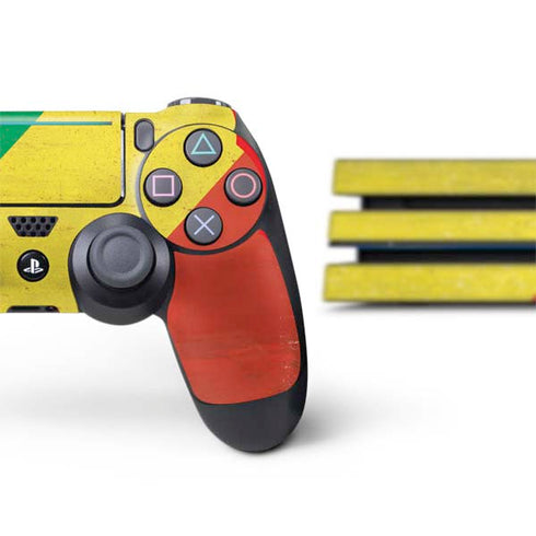 Republic of the Congo Flag Distressed PS4 Pro Bundle Skin