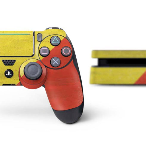 Republic of the Congo Flag Distressed PS4 Slim Bundle Skin