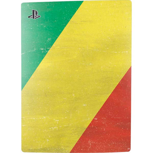 Republic of the Congo Flag Distressed PS5 Digital Edition Console Skin
