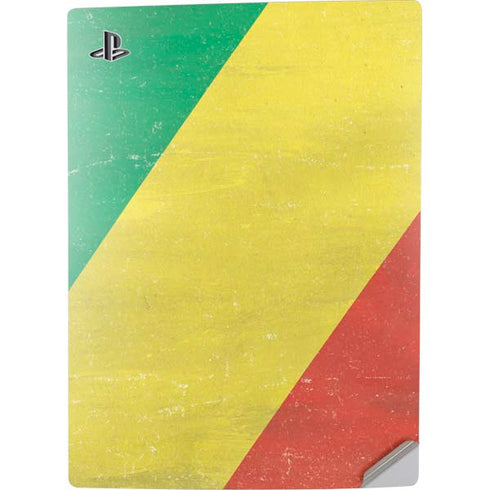 Republic of the Congo Flag Distressed PS5 Digital Edition Console Skin