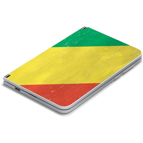 Republic of the Congo Flag Distressed Surface Duo Skin